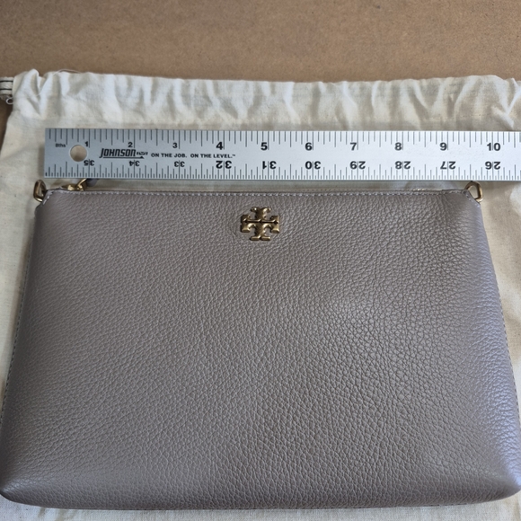 Tory Burch Gray Leather Clutch - Picture 5 of 9